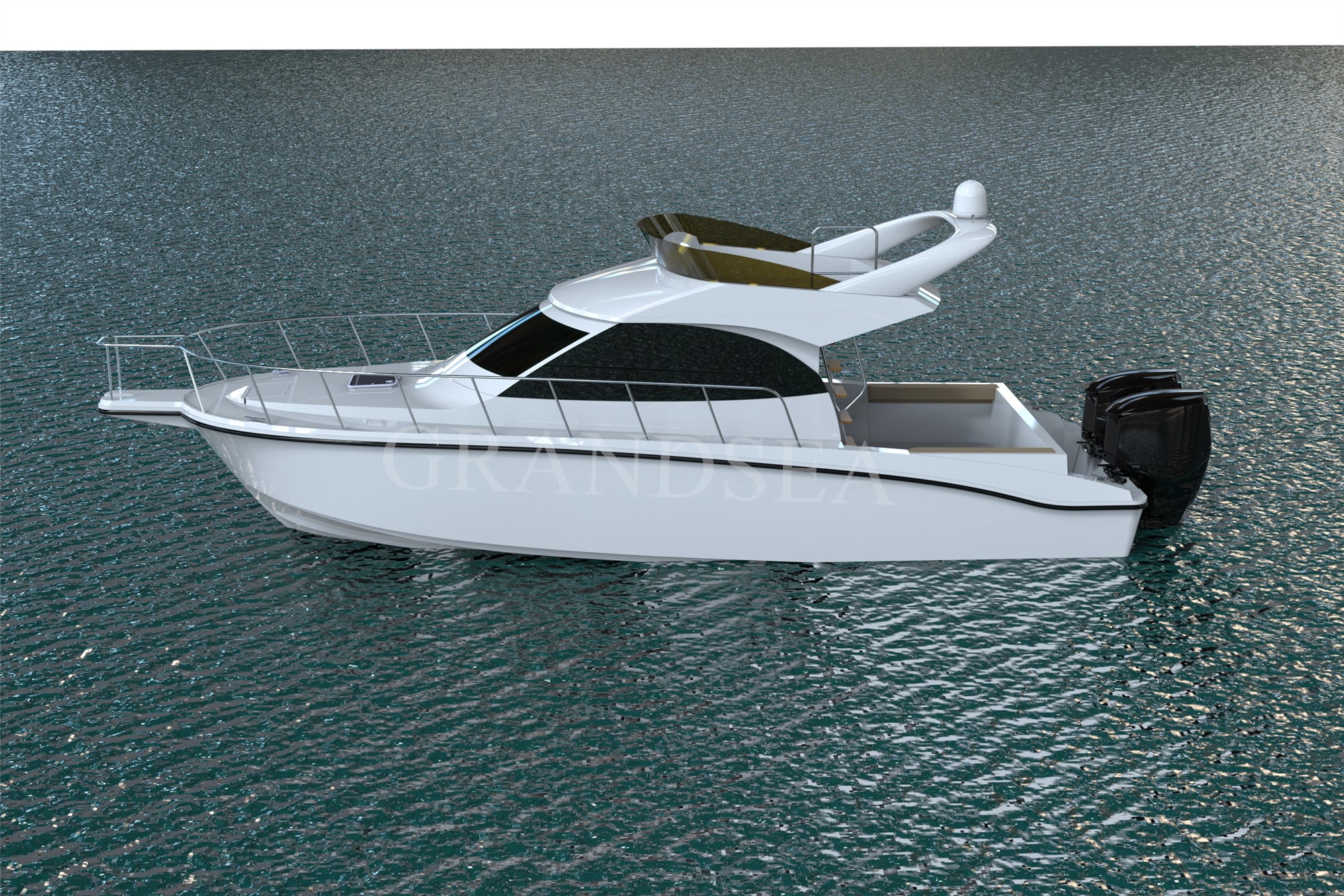 Bateau de pêche de sport de plaisir de croiseur de cabine d'utilisation de famille de la longueur 12m de Grandsea FRP à vendre