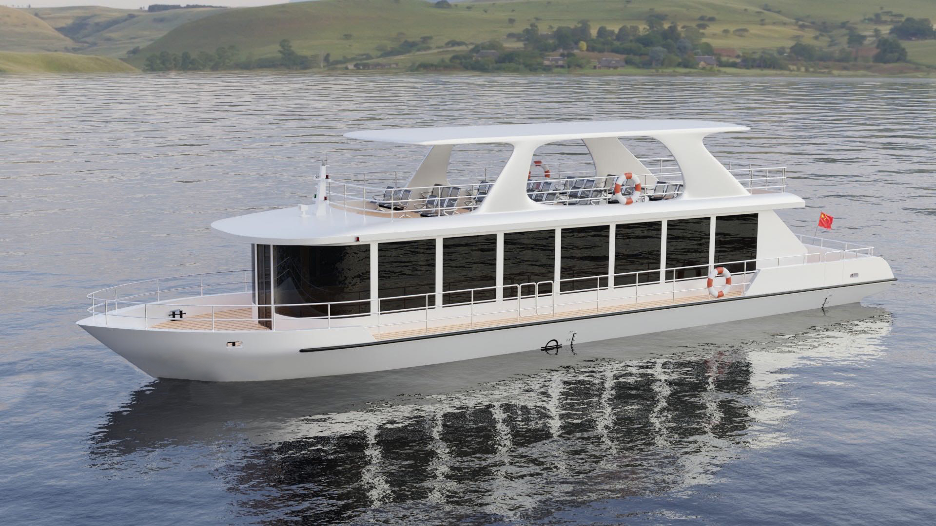 Grandsea 24m Steel Hull Double Decker Dinner Party Sightseeing Crew Boat à vendre