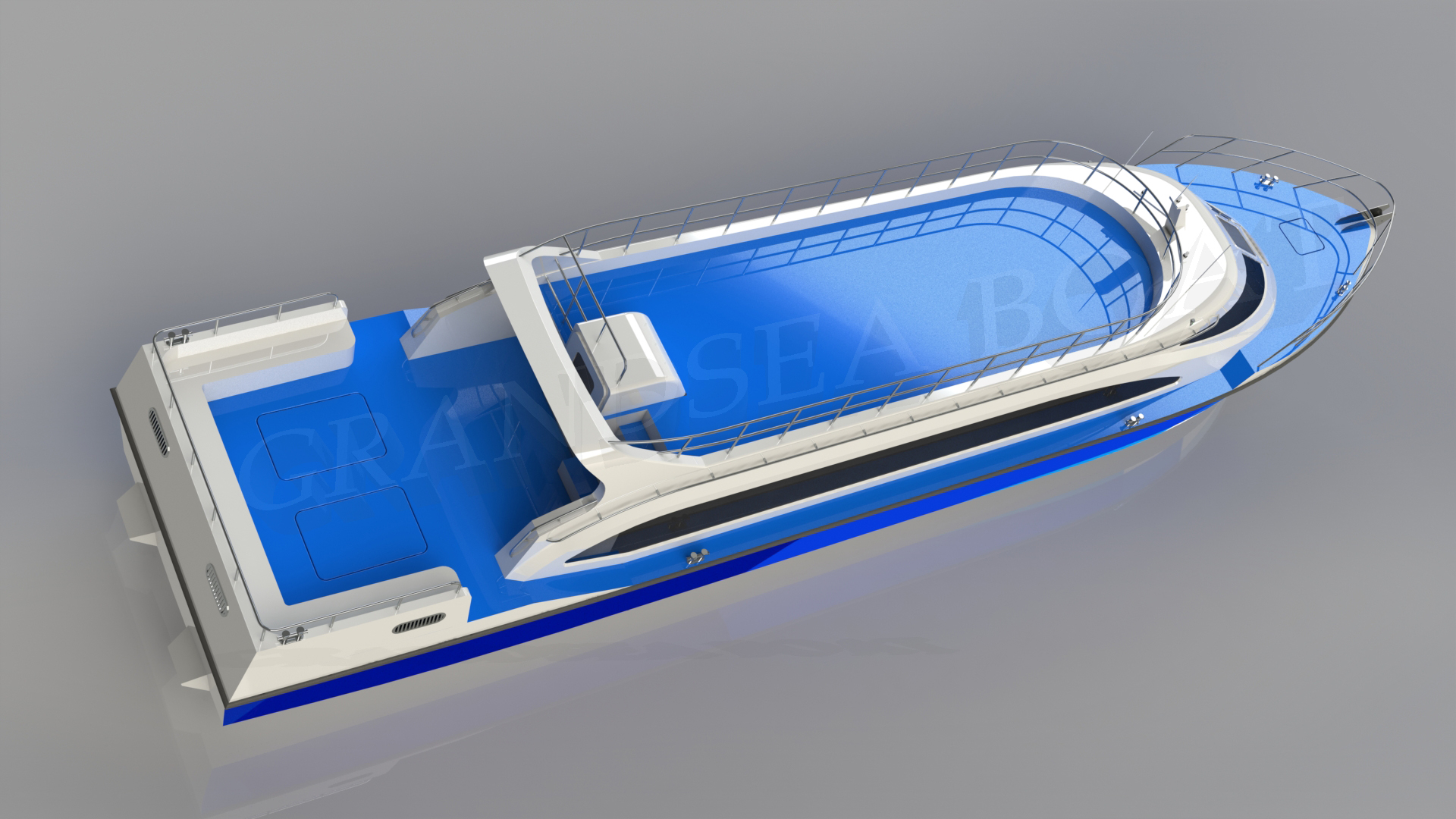 Grandsea 20m aluminium in-bord diesel 74 personnes ferry-boat pour passagers côtiers sur la rivière et la mer