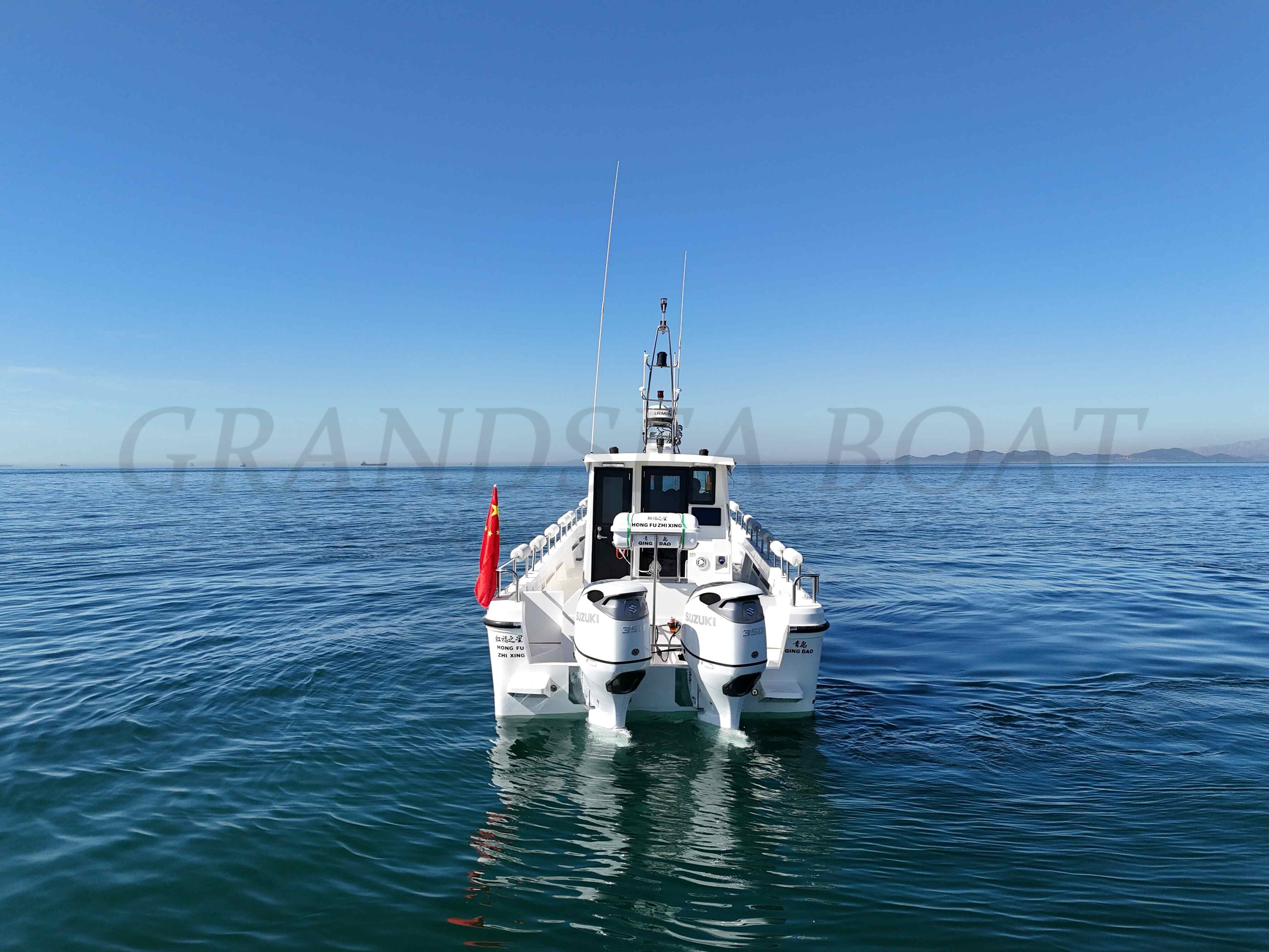 Grandsea 42ft Fibra de vidrio Barco de pesca de placer para la venta