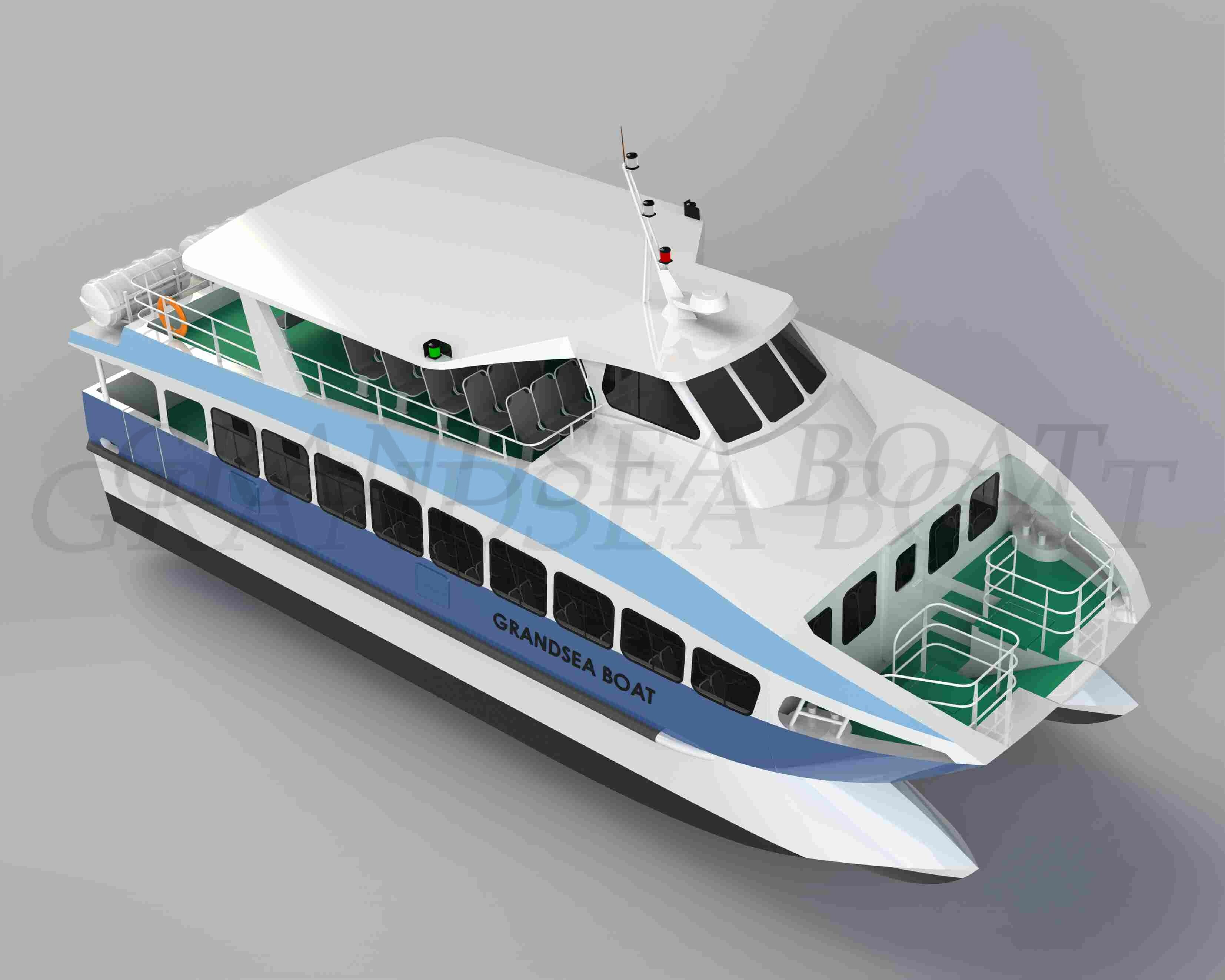 Grandsea 17m Aluminio 110seater Water Taxi Bus Catamarán Ferry Boat para la venta