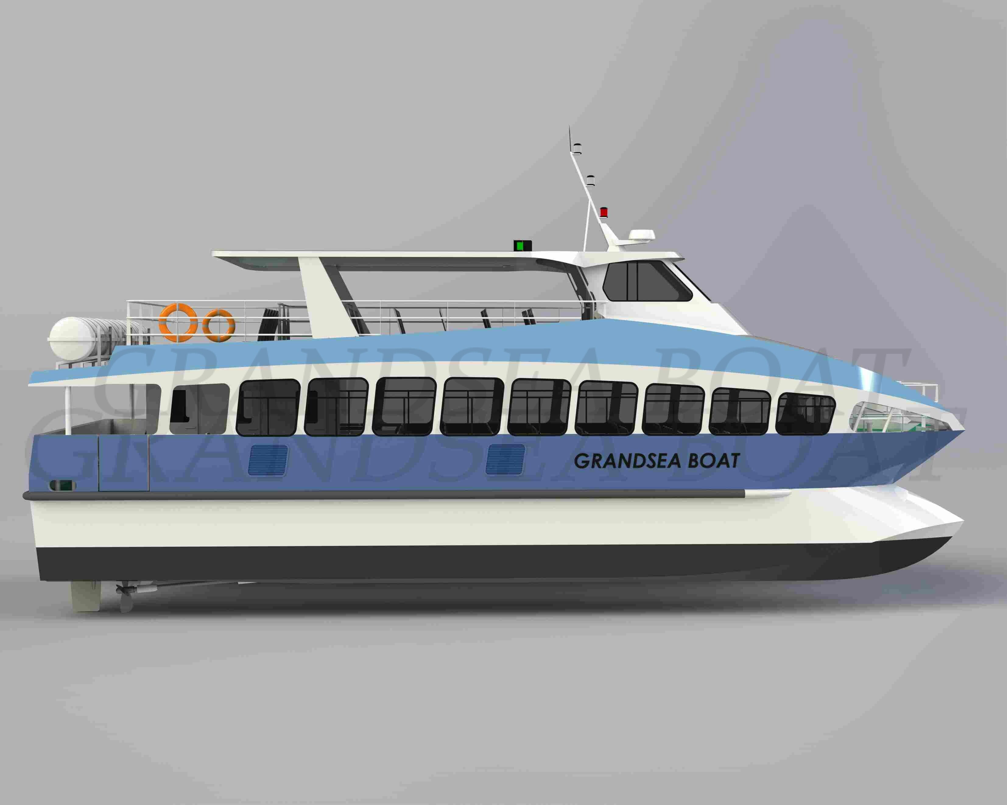Grandsea 17m Aluminio 110seater Water Taxi Bus Catamarán Ferry Boat para la venta