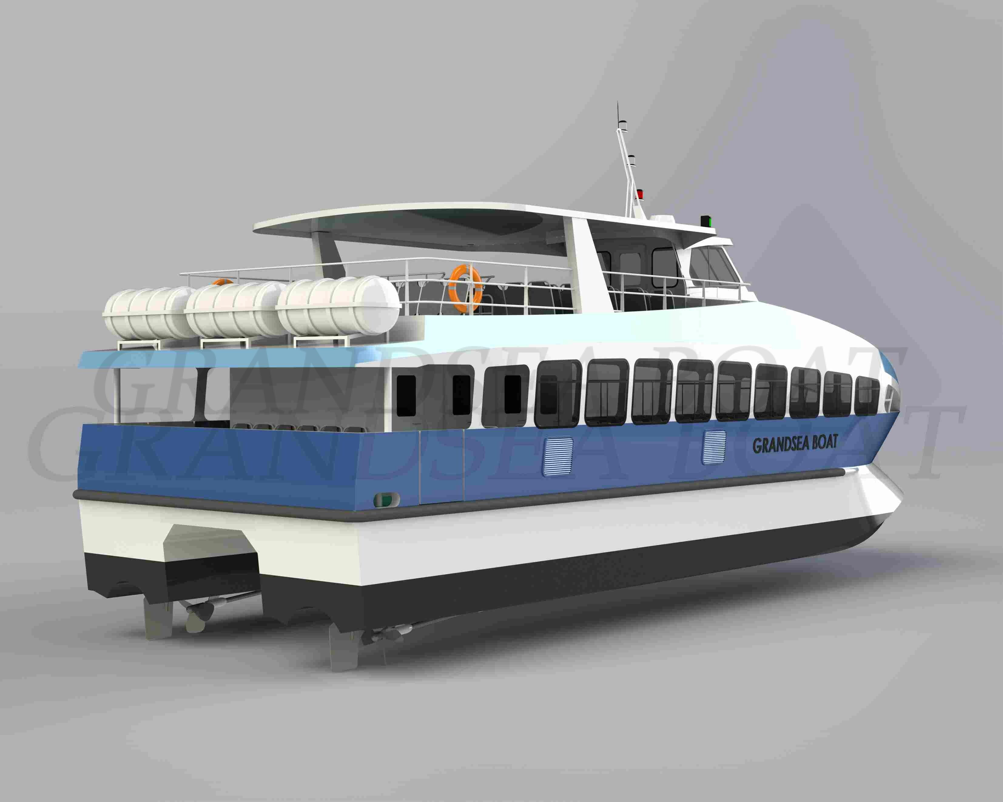 Grandsea 17m Aluminio 110seater Water Taxi Bus Catamarán Ferry Boat para la venta