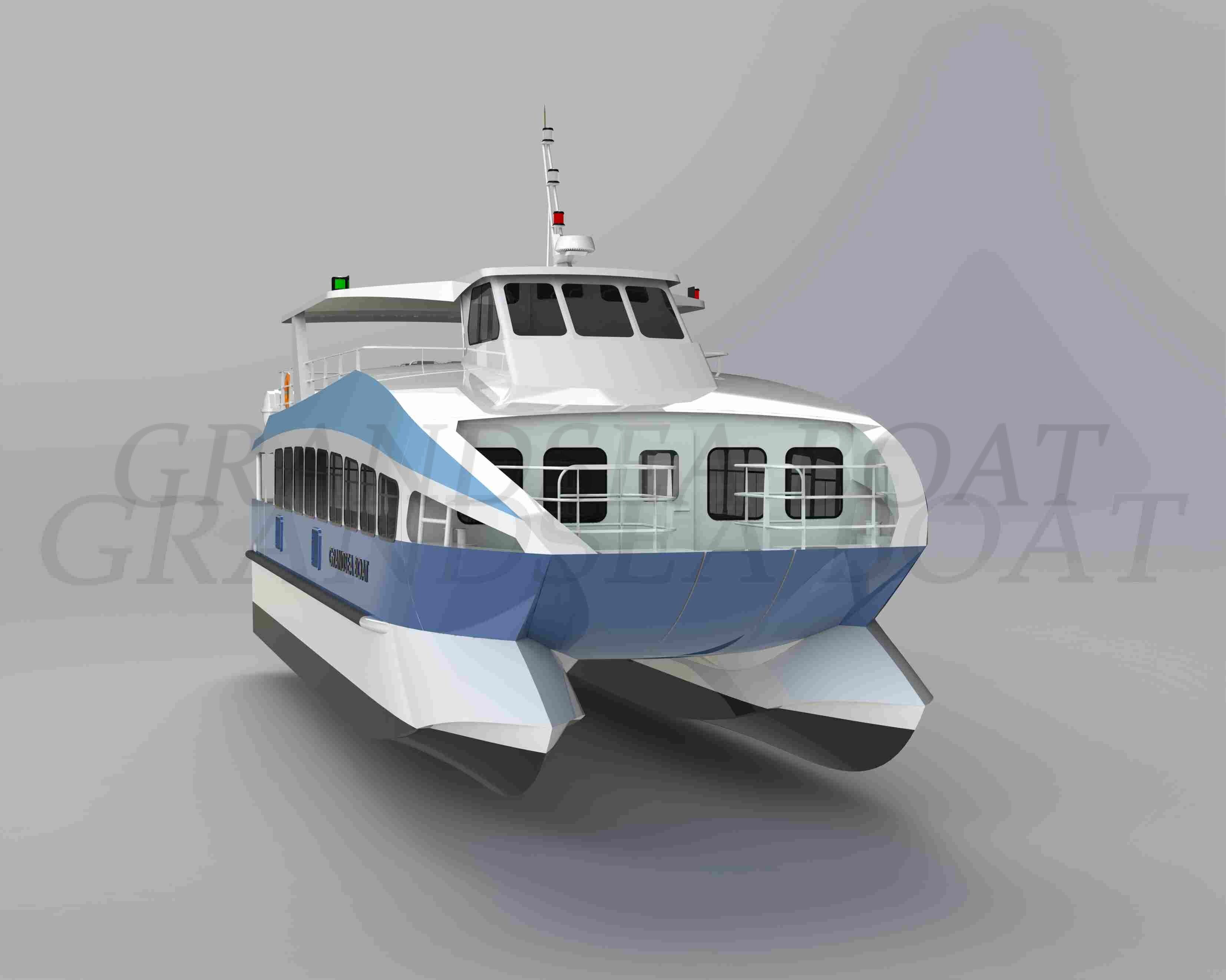 Grandsea 17m Aluminio 110seater Water Taxi Bus Catamarán Ferry Boat para la venta