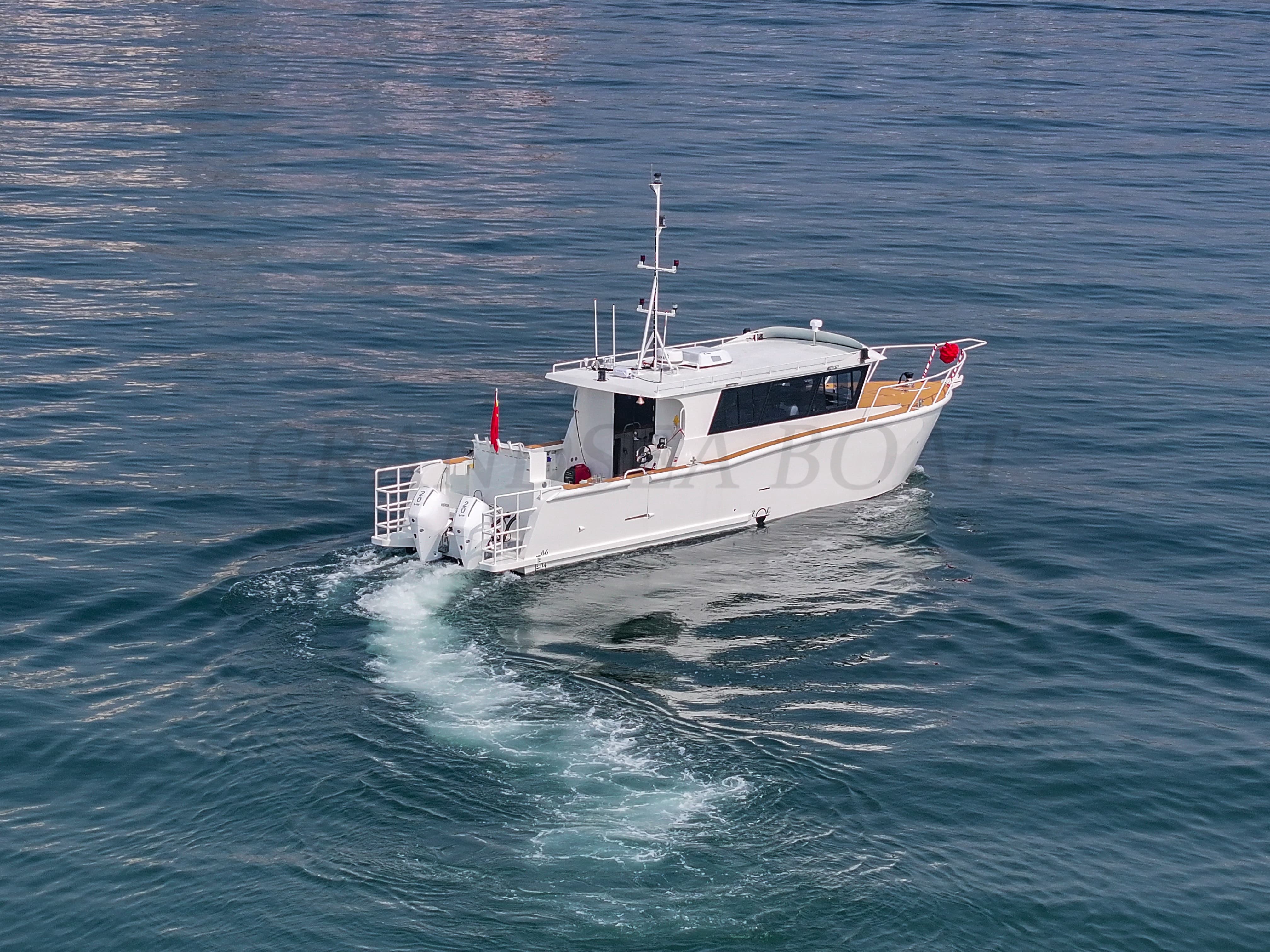 Grandsea 14.53m Barco de pesca de recreo de aluminio Best con cabina completa Cruiser Sport Walk Around Fishing Boat en venta