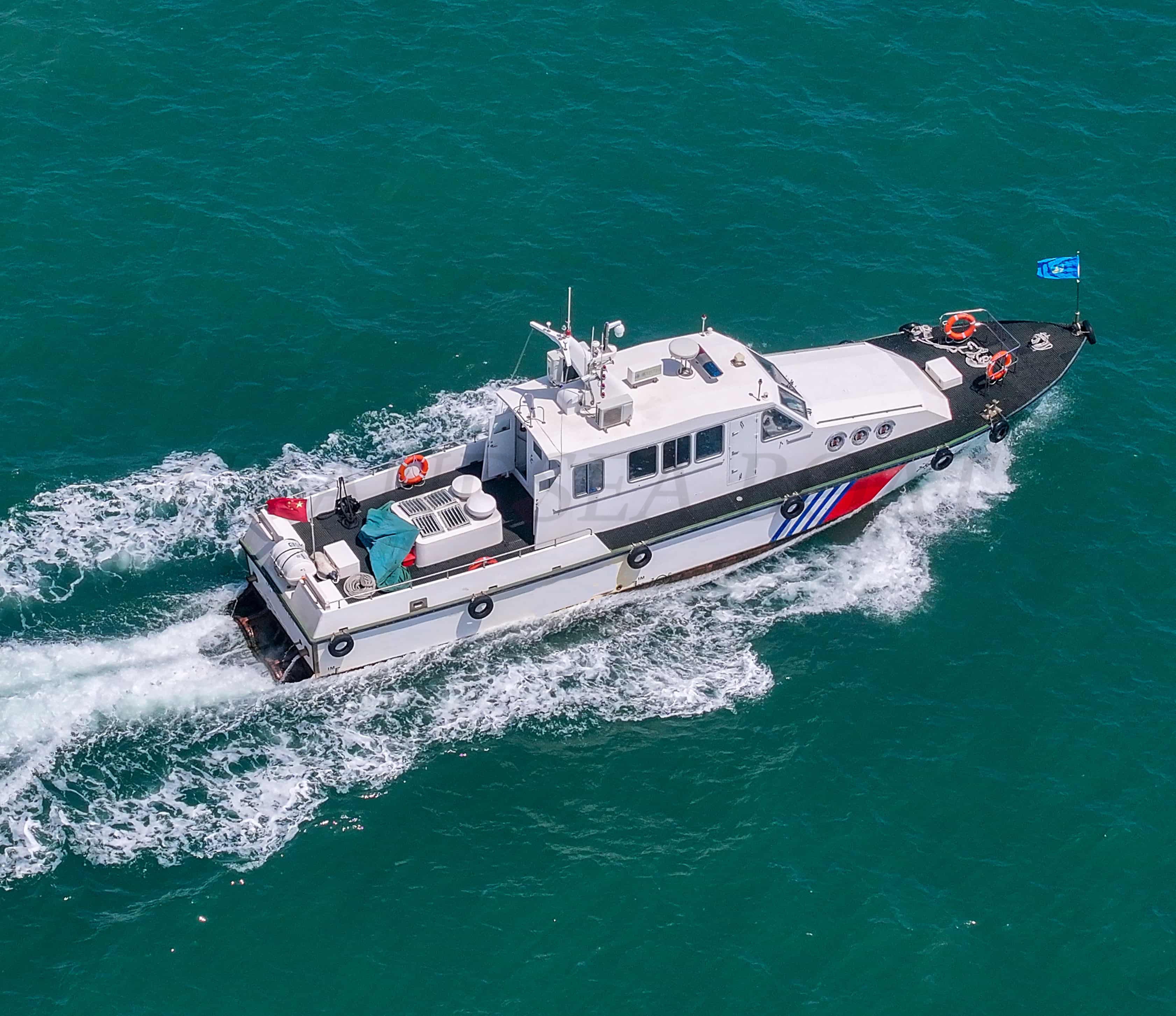 Grandsea 18m barco de pesca y patrulla policial de fibra de vidrio monocasco en venta