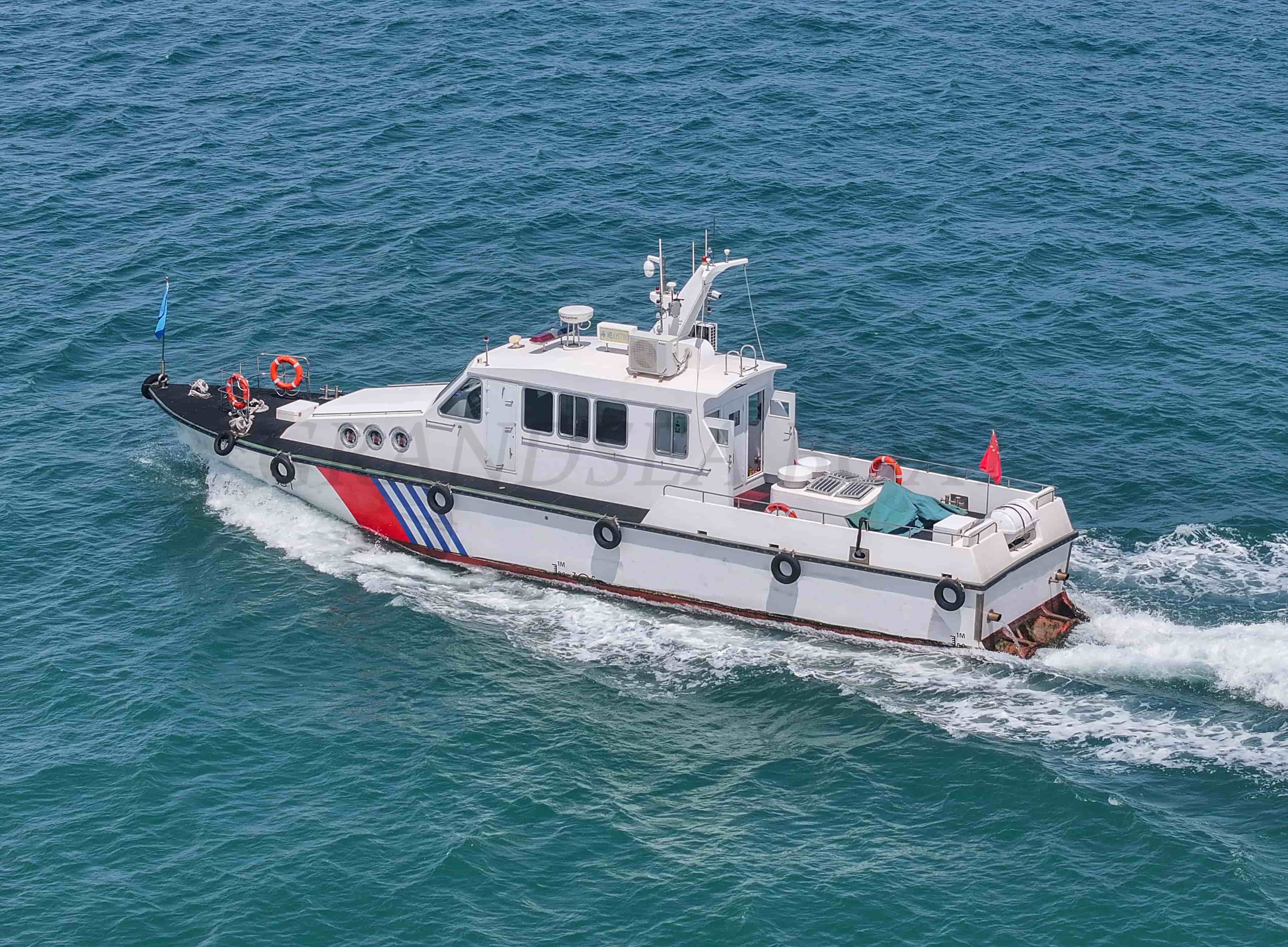 Grandsea 18m barco de pesca y patrulla policial de fibra de vidrio monocasco en venta