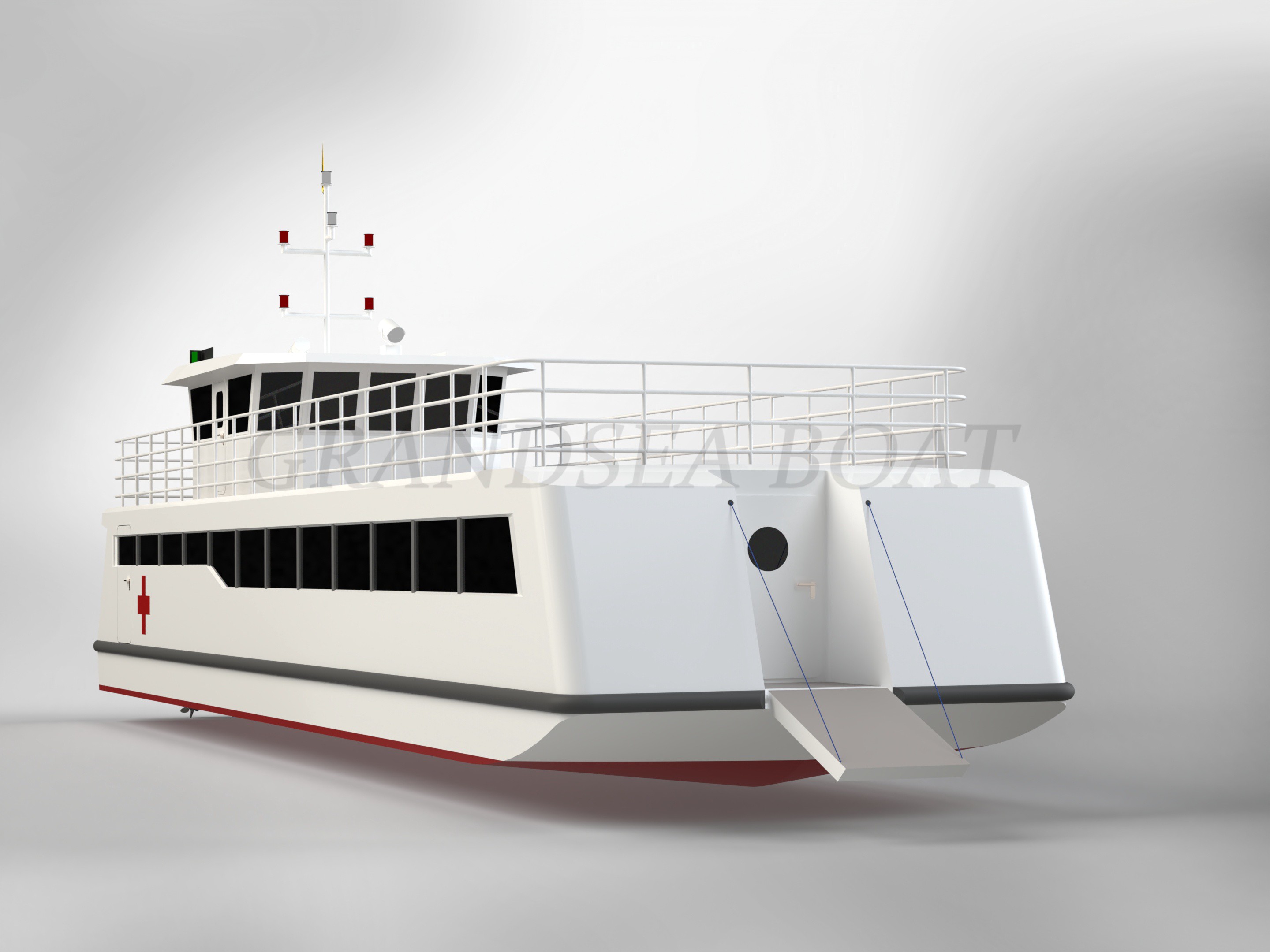 Grandsea 25m Aluminum Medical Boat Ambulance Floating Hospital Boat en venta