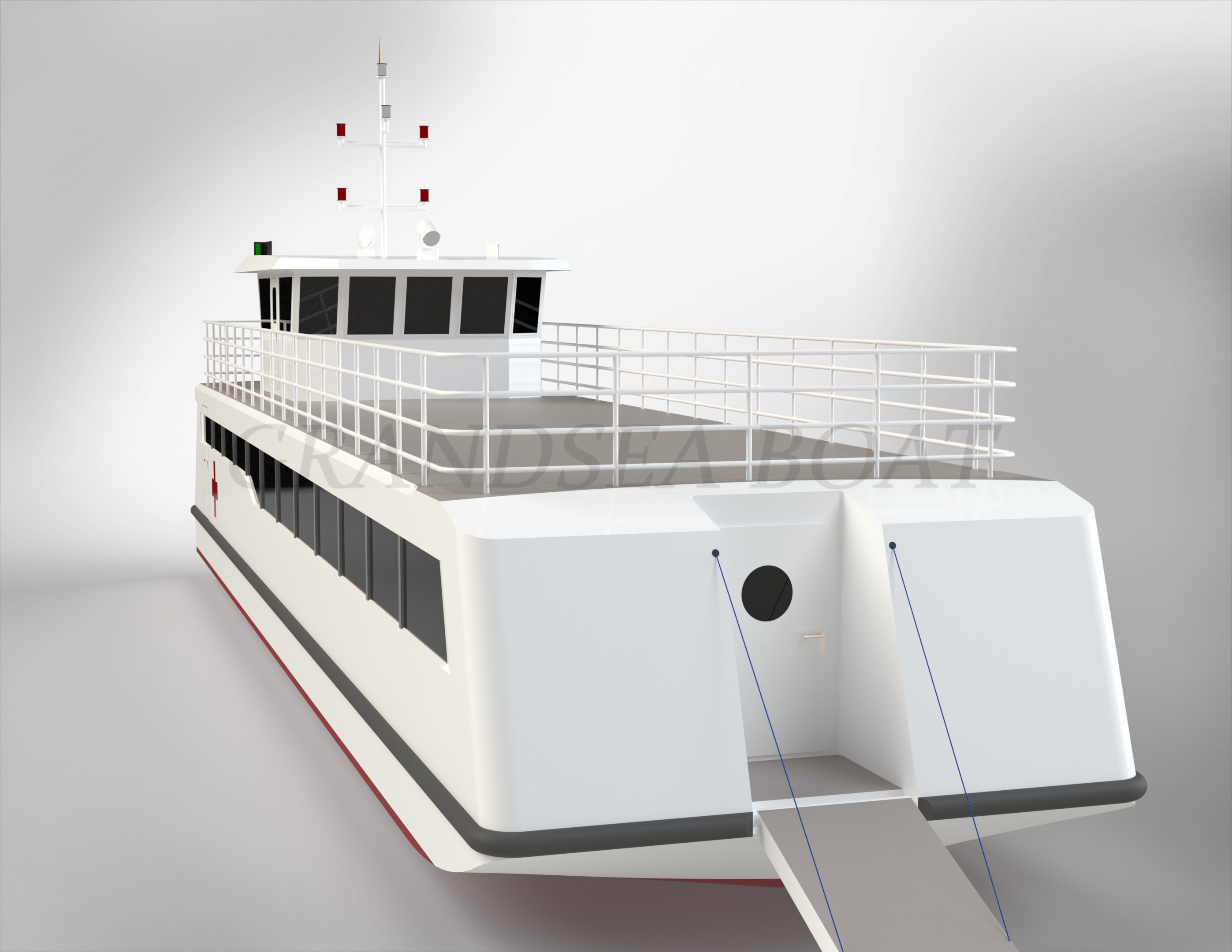 Grandsea 25m Aluminum Medical Boat Ambulance Floating Hospital Boat en venta