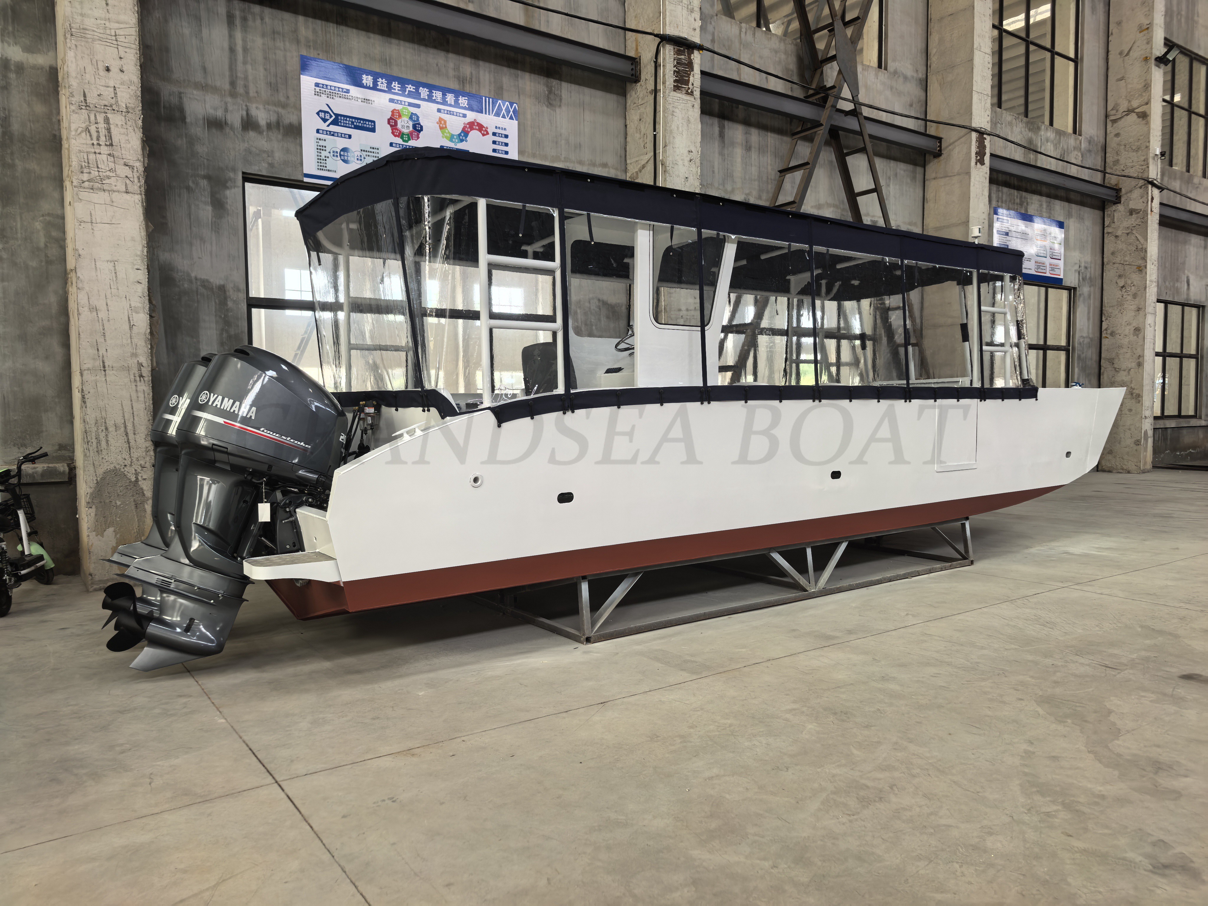 Grandsea lancha auxiliar de aluminio de 31 pies para 12 personas, lancha de pasajeros en venta