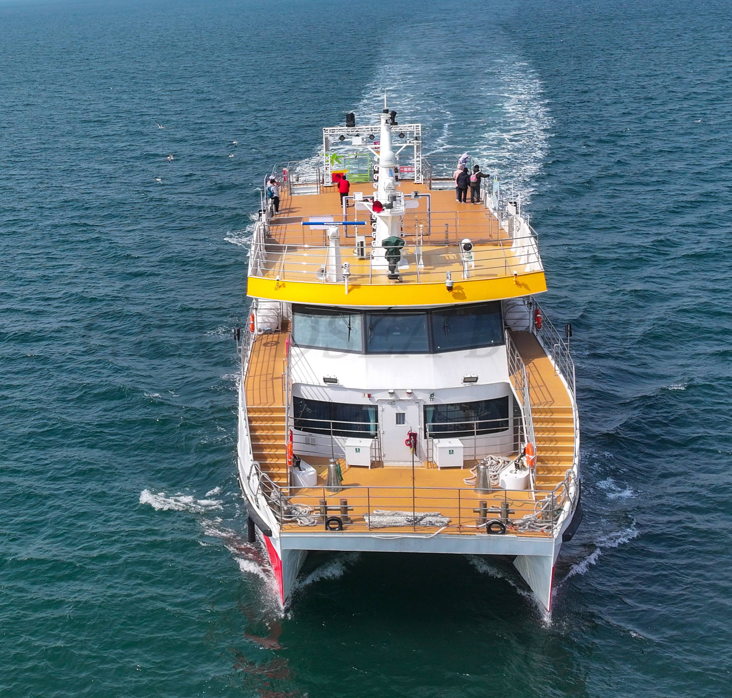 Grandsea barco de fiesta de aluminio de 35 m y 200 plazas, crucero con cena y barcos turísticos en venta