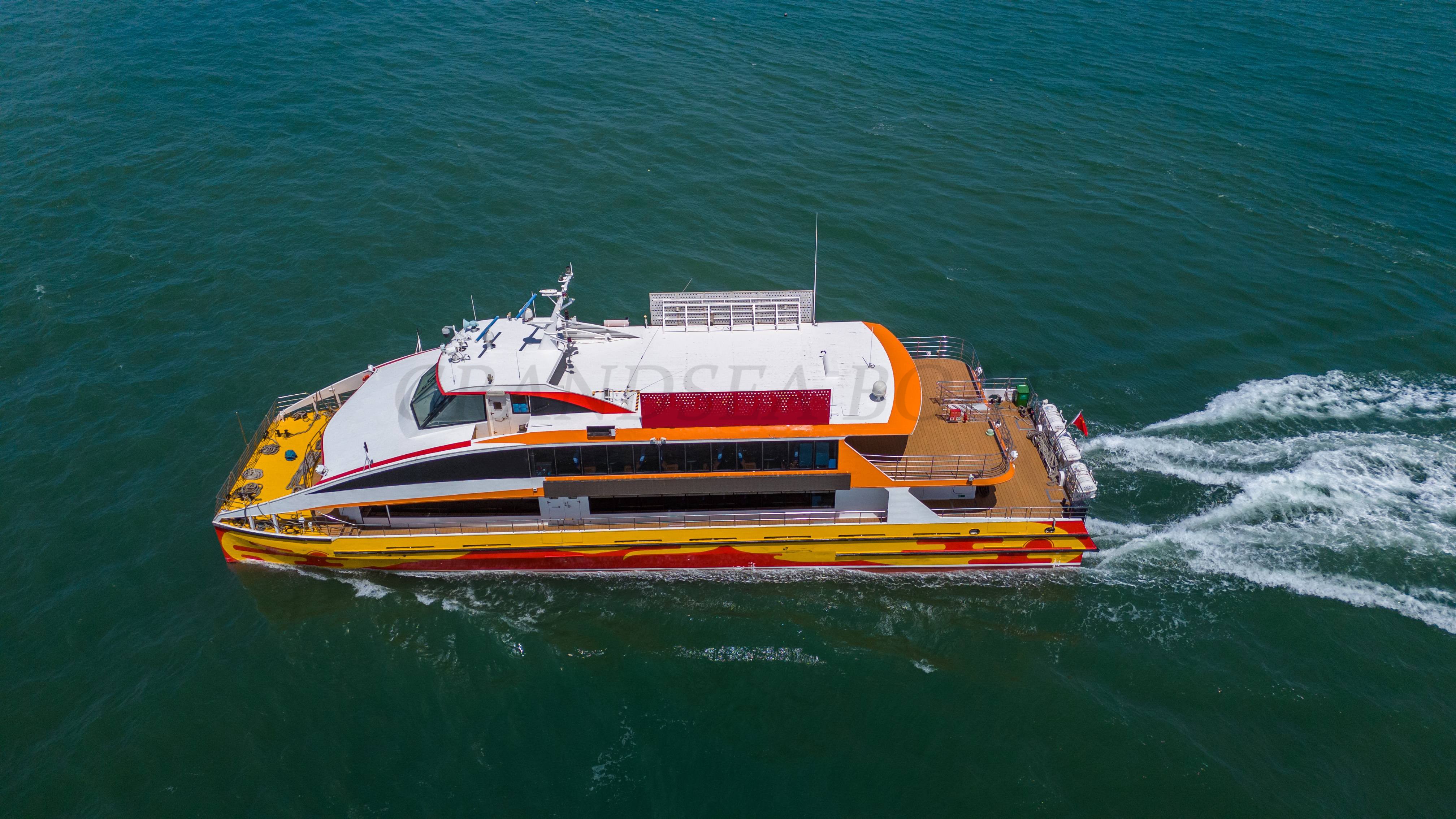 Grandsea Catamarán de aluminio de 117ft, barcos comerciales de pasajeros, ferry de pasajeros en venta