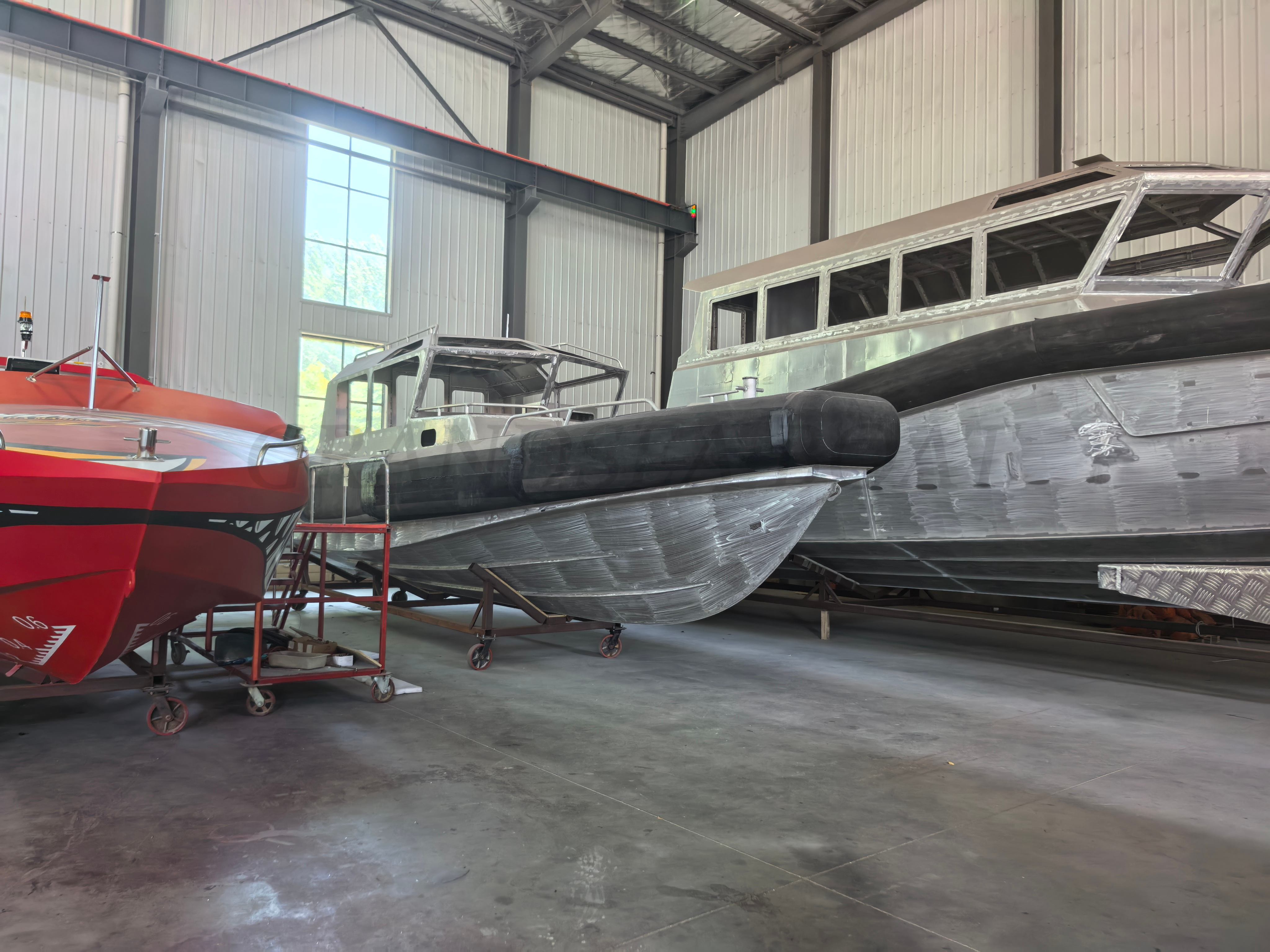 Lancha patrullera de alta velocidad de aluminio Grandsea de 7,6 m, embarcaciones militares de aluminio para la policía