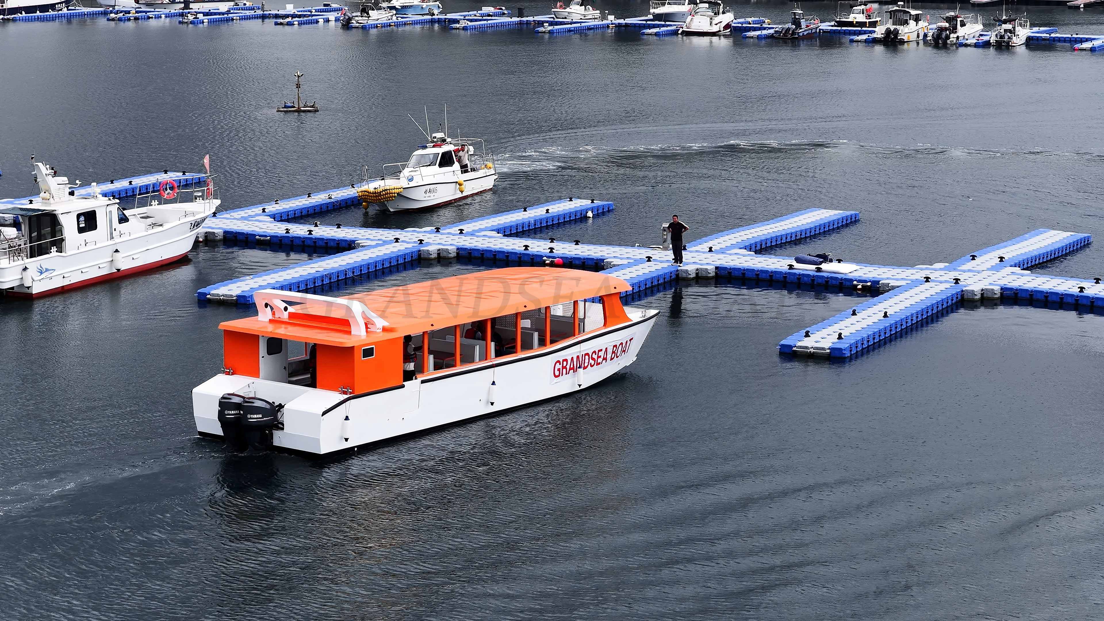 Embarcación pequeña de pasajeros de aluminio Grandsea de 14m, ferry de pasajeros de 53 plazas a la venta en Nigeria