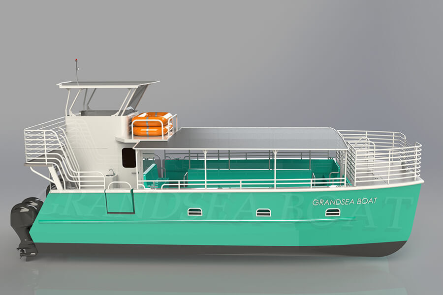 Grandsea 11.6m Aluminum Catamaran Sightseeing Diving Passenger Boat