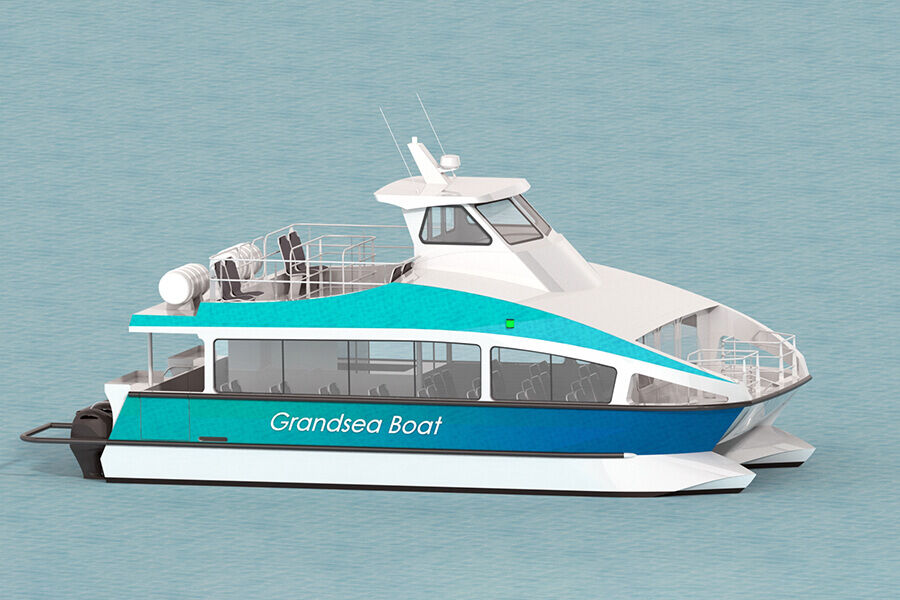 Se vende catamarán de pasajeros Grandsea de 39 pies, de aluminio, con capacidad para 30 personas, tipo taxi acuático.