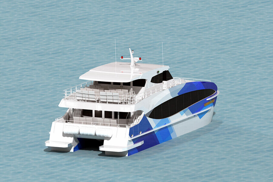Ferry catamarán de aluminio Grandsea para 100 pasajeros/pasajero/barco de alta velocidad/barco a la venta