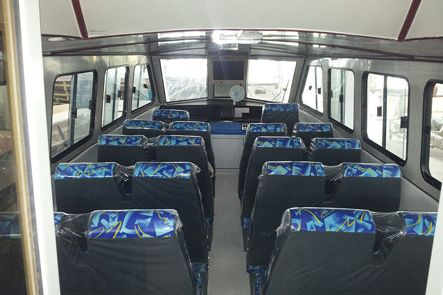 Barcos a motor de ferry de pasajeros de velocidad de fibra de vidrio para 18 personas a la venta