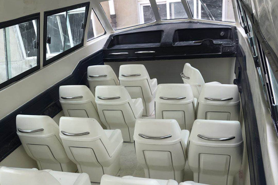 Embarcaciones turísticas y turísticas de velocidad de fibra de vidrio de 9,8 m a la venta