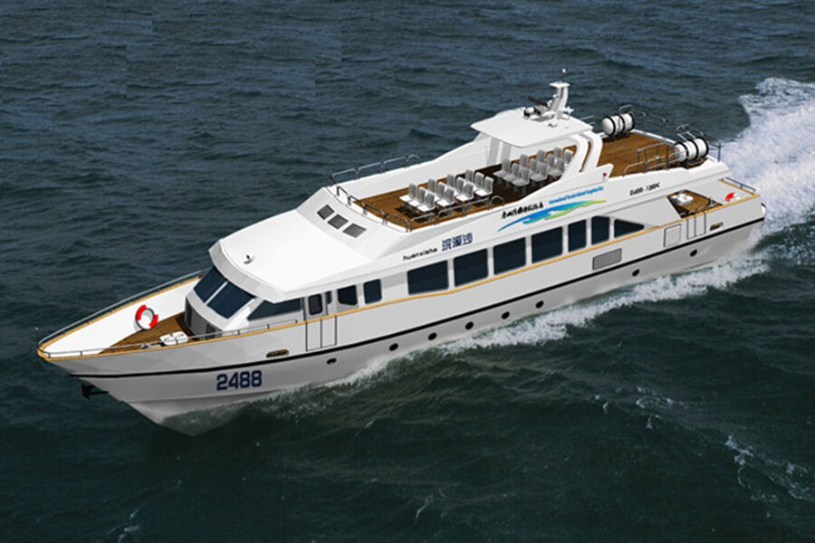 China 25m FRP Day Commercial 140 Passenger Ferry Boat for Sale