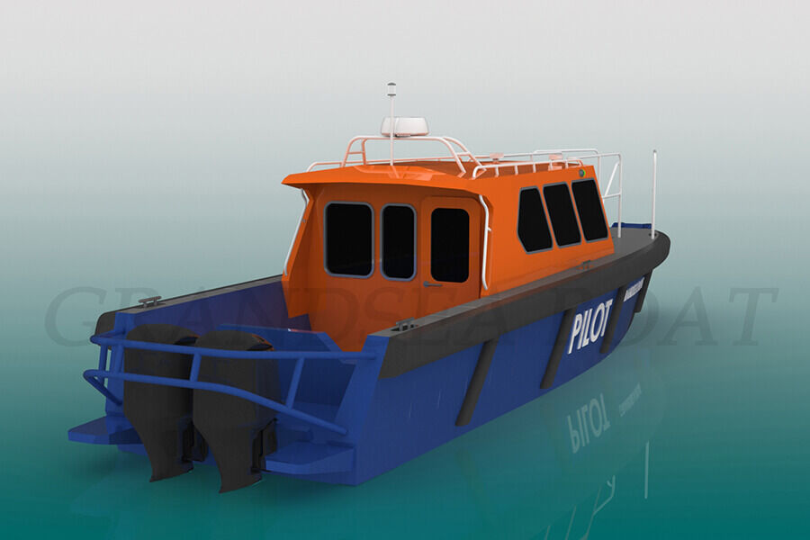 Grandsea China Made 11.6m Cheap Price Aluminum Marine Pilot Boat for sale