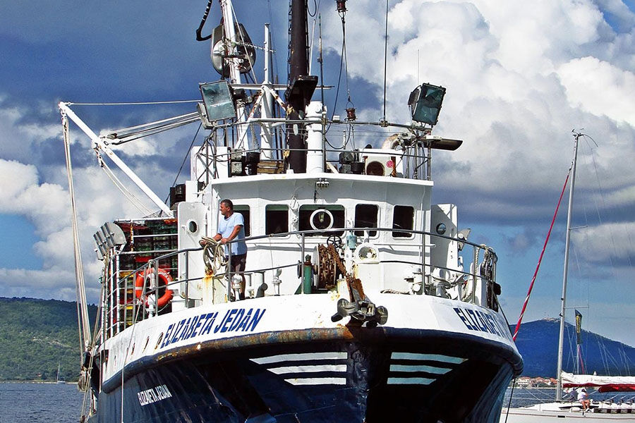 Barco de pesca de popa comercial de acero de mar profundo de 73 pies aprobado por clase BV de nuevo edificio a la venta