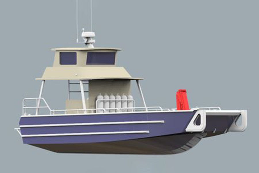 Barco de desembarco de aluminio soldado de 11,5 m y 38 pies a la venta