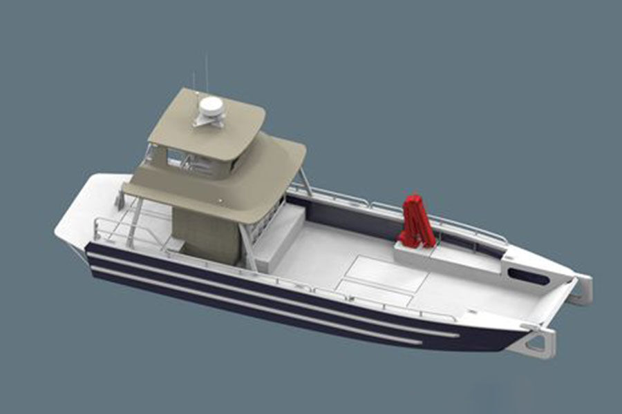Barco de desembarco de aluminio soldado de 11,5 m y 38 pies a la venta