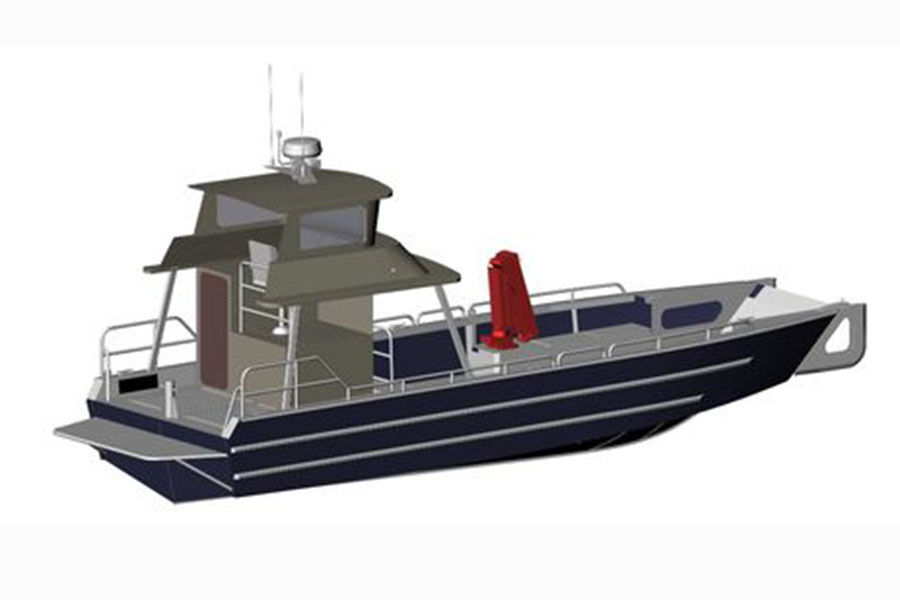 Barco de desembarco de aluminio soldado de 11,5 m y 38 pies a la venta
