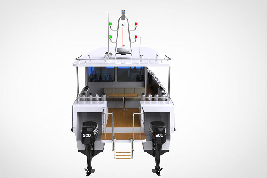 Catamarán de aluminio Grandsea de 12 m para buceo y submarinismo a la venta