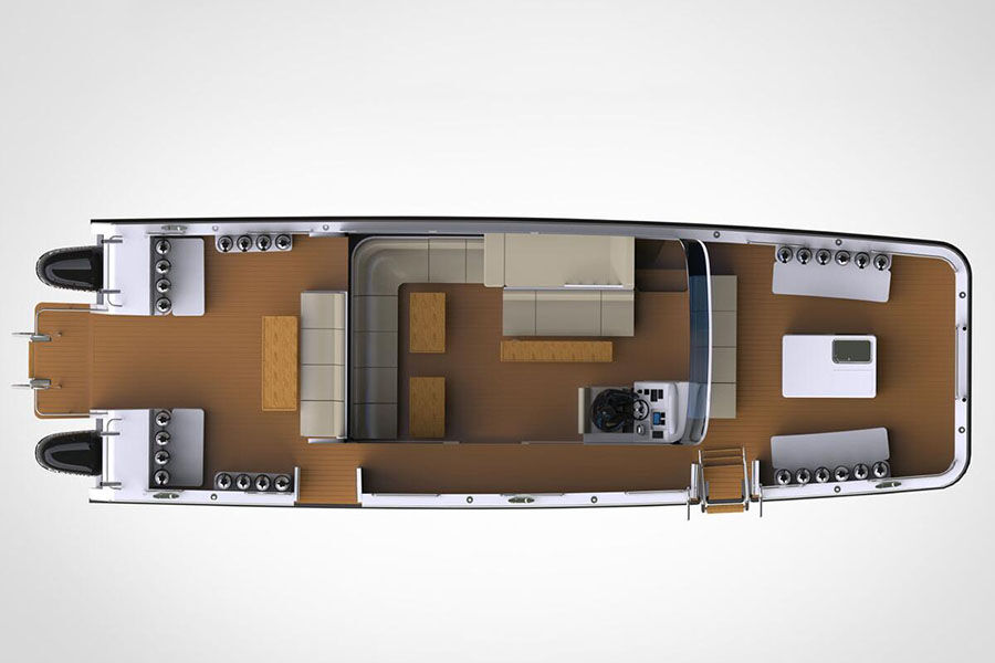 Catamarán de aluminio Grandsea de 12 m para buceo y submarinismo a la venta