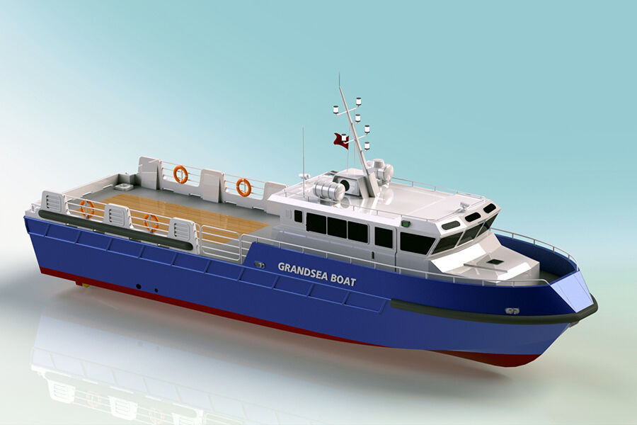 Barco de suministro costa afuera de aluminio Grandsea de 22 m/barco de tripulación/barco de trabajo a la venta