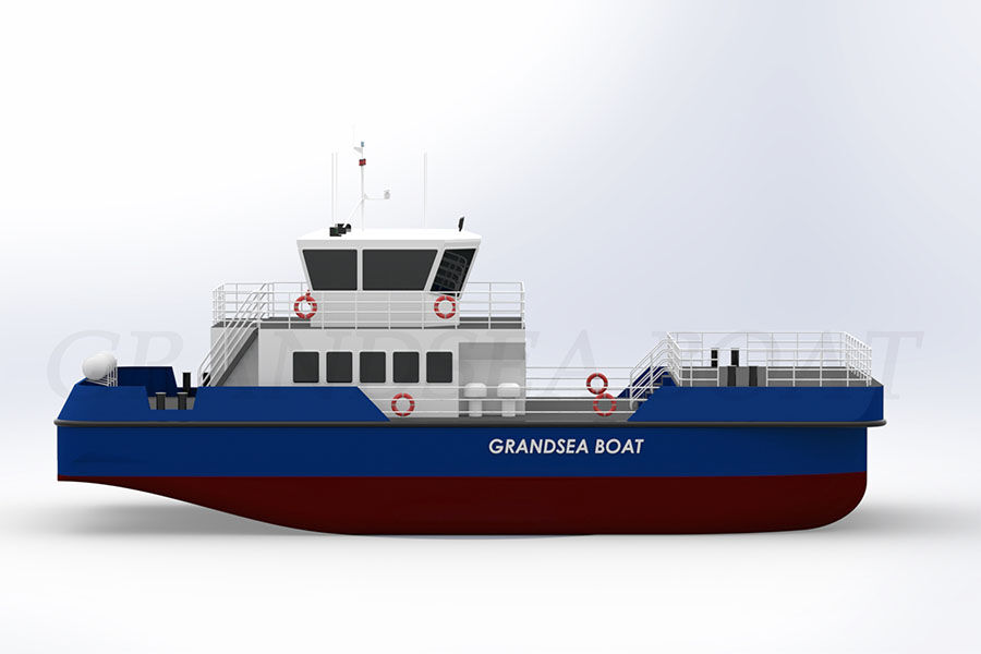 Catamarán de aluminio de 24 m Soporte para parques eólicos marinos/suministro/barco de trabajo/barco/buque en venta