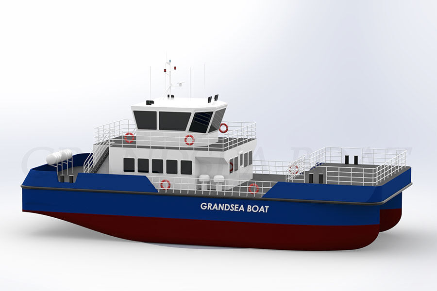 Catamarán de aluminio de 24 m Soporte para parques eólicos marinos/suministro/barco de trabajo/barco/buque en venta