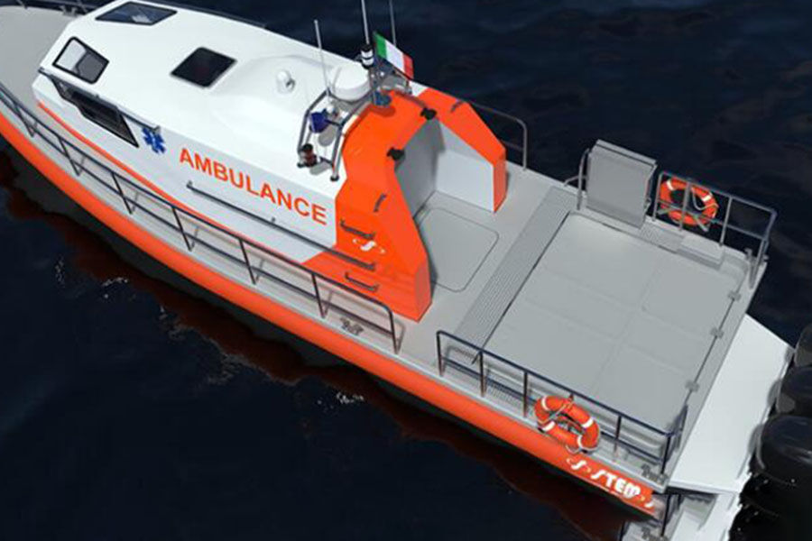 Barco de rescate y ambulancia Grandsea de 38 pies FRP a la venta