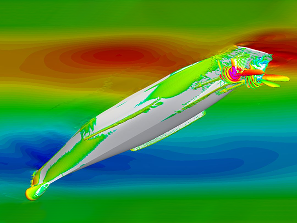 Pruebas de simulación de software de barcos