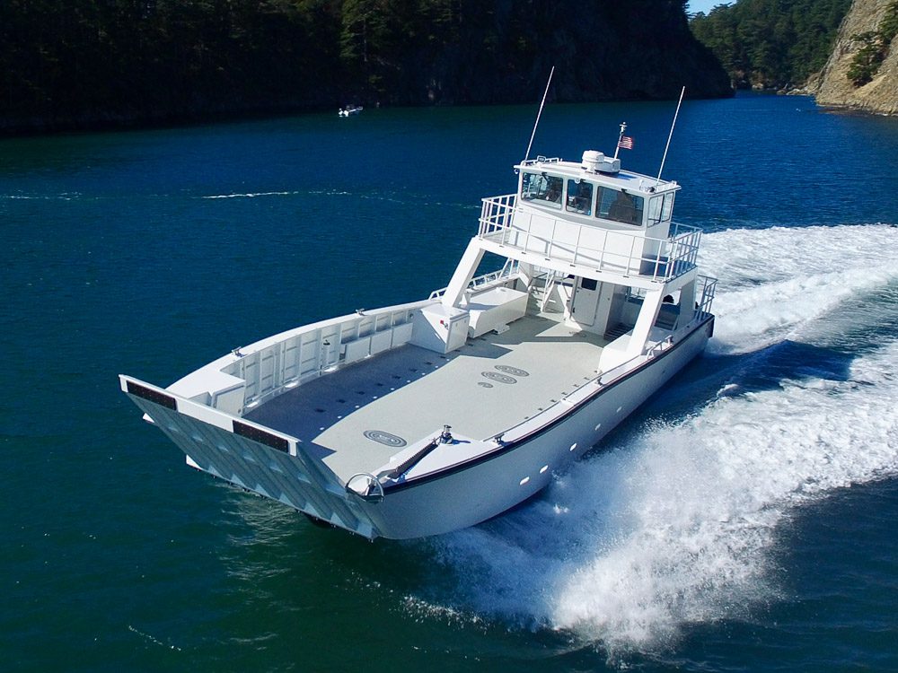 Lancha de desembarco de aluminio de 20m de longitud, ferry barcaza a la venta