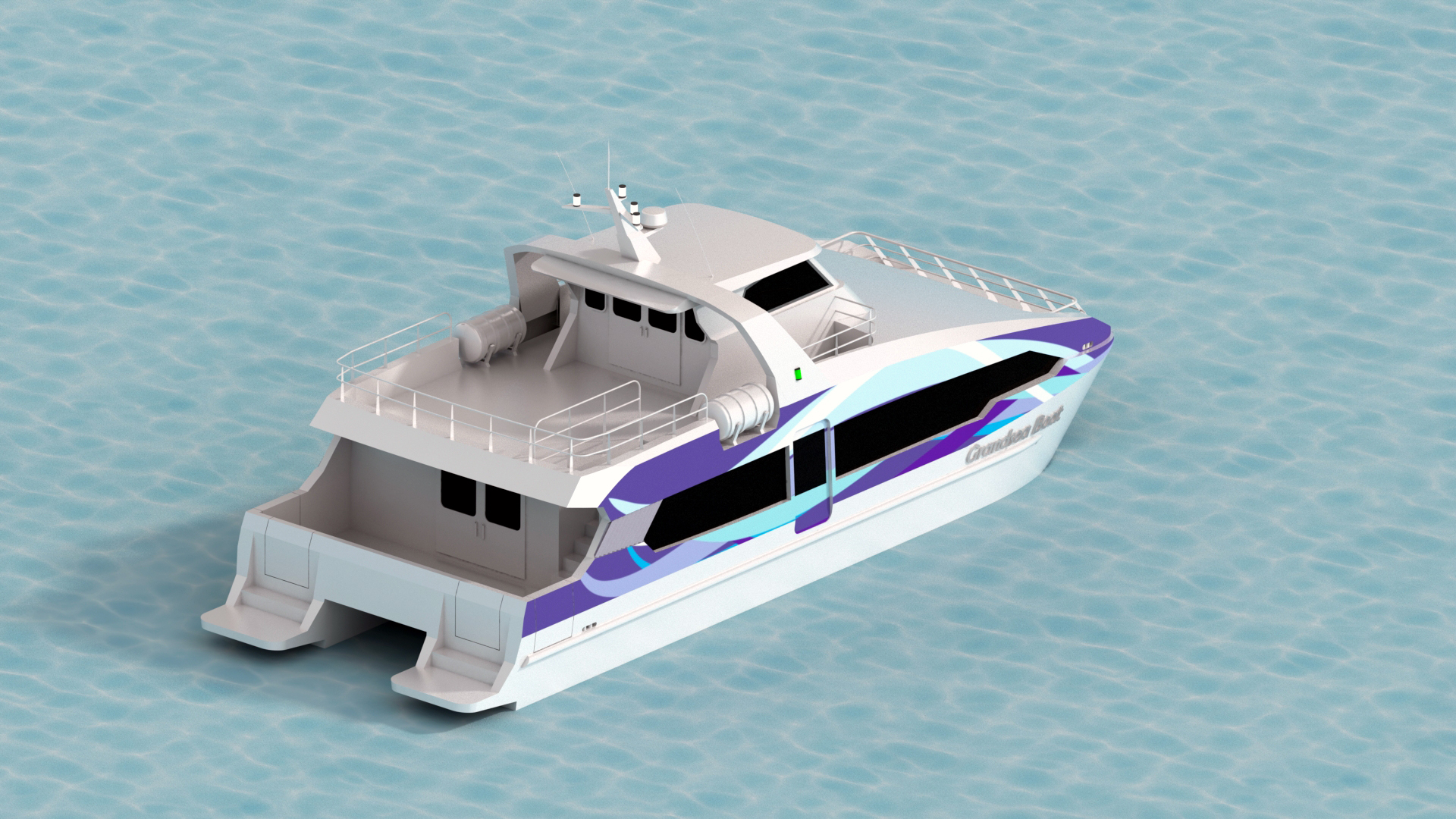 Ferry de pasajeros para 70 personas catamarán de aluminio de 17m de velocidad Grandsea en venta