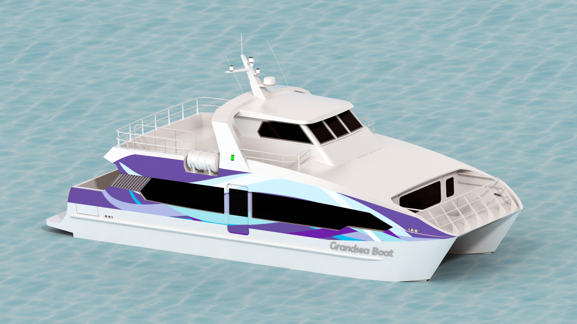 Ferry de pasajeros para 70 personas catamarán de aluminio de 17m de velocidad Grandsea en venta