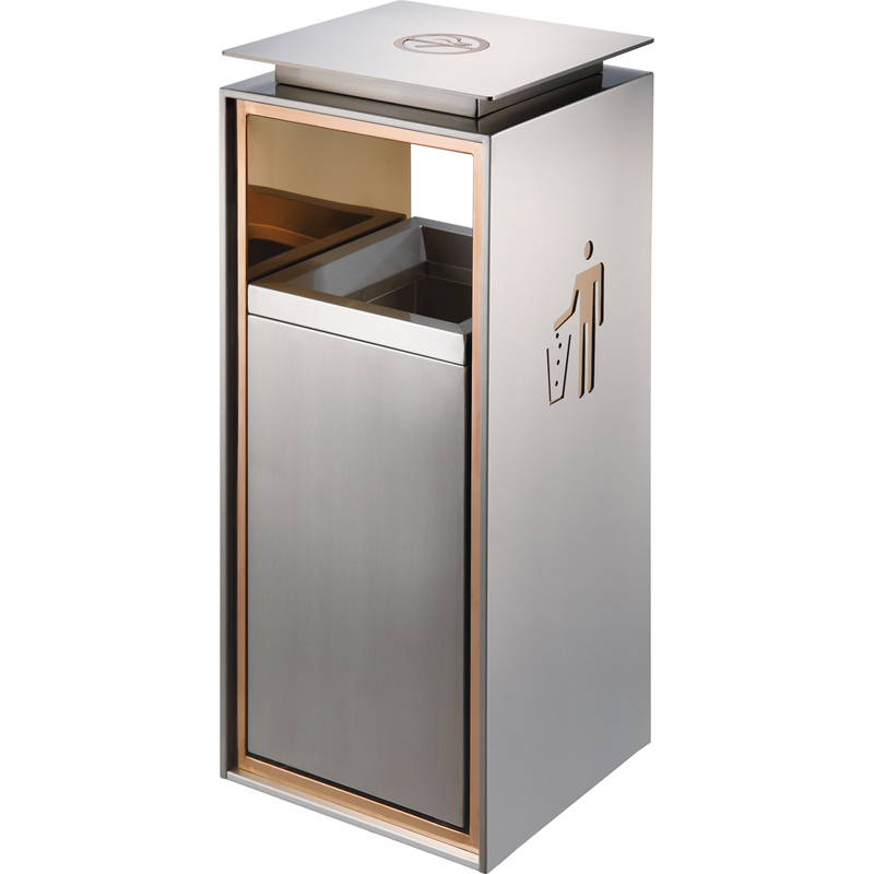 JC48 Stainless Steel Stand Trash Can JC48 Stainless Steel Stand Trash Can