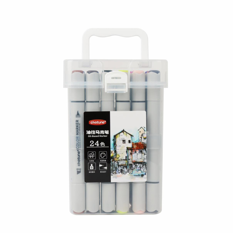 JB40 Triangular Gray Penholder Soft-tip Oil-based Marker Pen JB40 Triangular Gray Penholder Soft-tip Oil-based Marker Pen