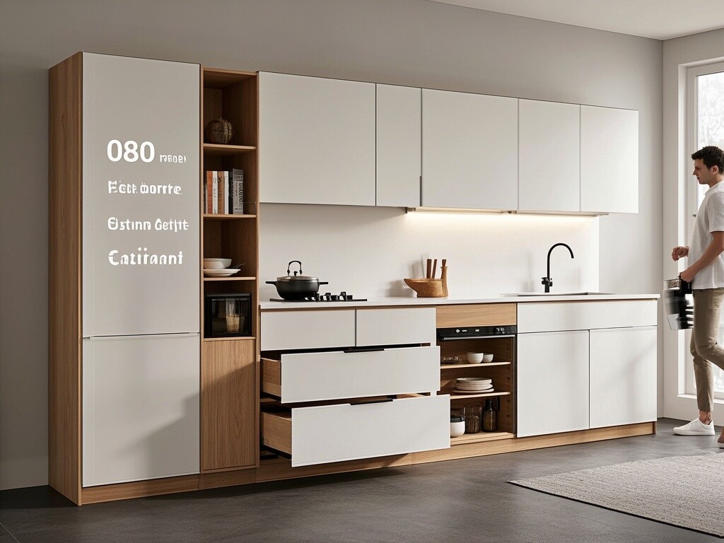 Gabinetes de Cocina Premium de Paneles Personalizados - Soluciones de Almacenamiento Modulares, Ecológicas y Económicas