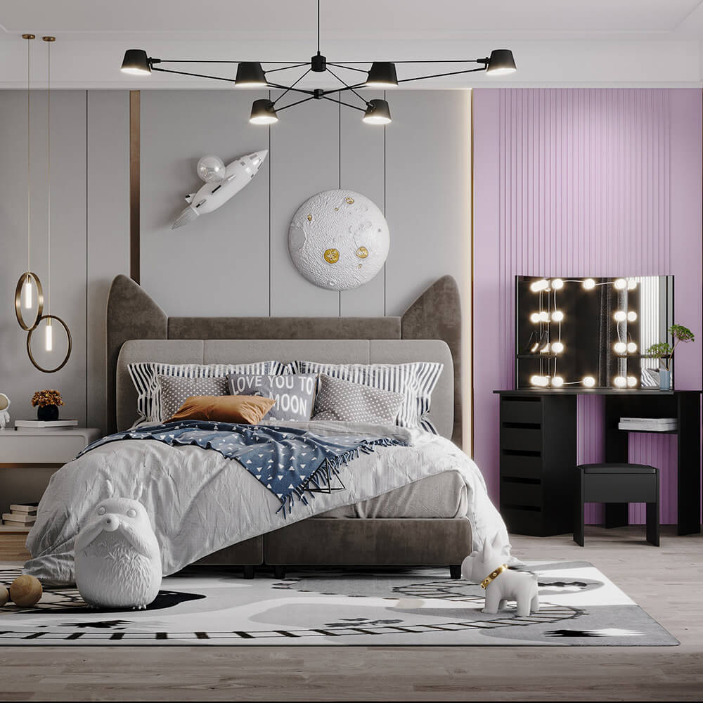 Tocador de esquina Escritorio de maquillaje