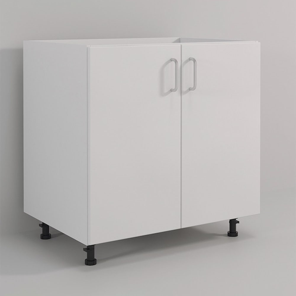 Laqcuer Door One Shelf DTC Soft Bisagra PVC Patas ajustables Mueble de cocina