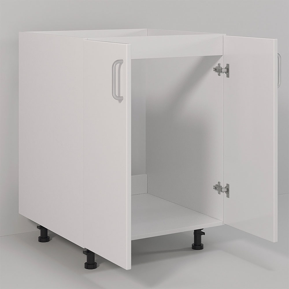 Laqcuer Puertas Sin Estante DTC Bisagra Blanda PVC Patas Regulables Mueble Cocina