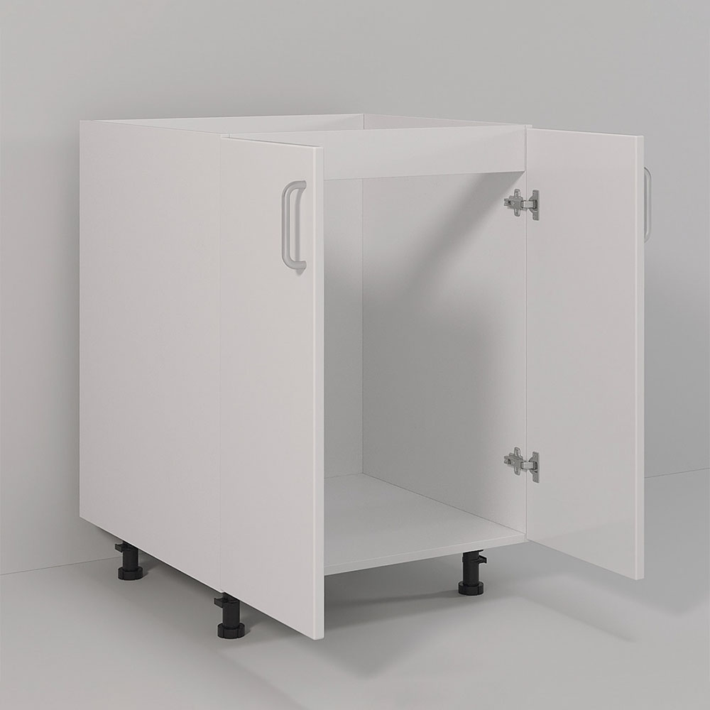 Laqcuer Puertas Sin Estante DTC Bisagra Blanda PVC Patas Regulables Mueble Cocina