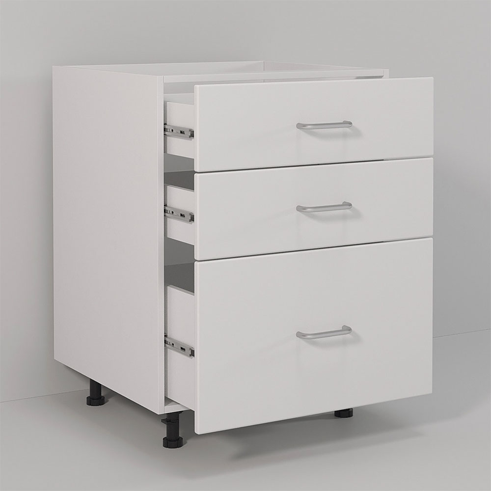 Laqcuer Cajones DTC Riel Deslizante Blando PVC Patas Regulables Mueble Cocina