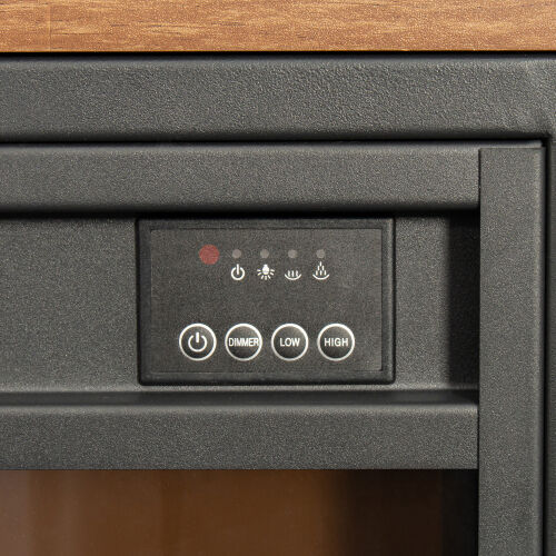 Consola de TV con chimenea eléctrica, nogal