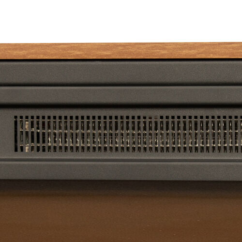 Consola de TV con chimenea eléctrica, nogal