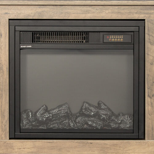 Mueble para TV Classic 4 Cubby Fireplace, roble rústico